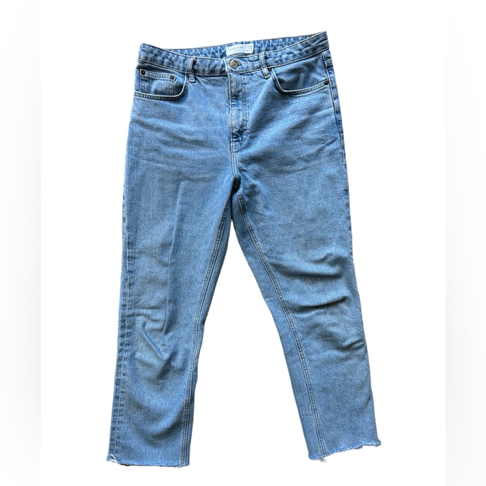 Topshop, straight leg jeans, cropped, size 10